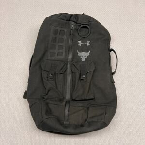 Under Amour Project Rock Duffle Bag Backpack Ruck Sack Black RARE Good